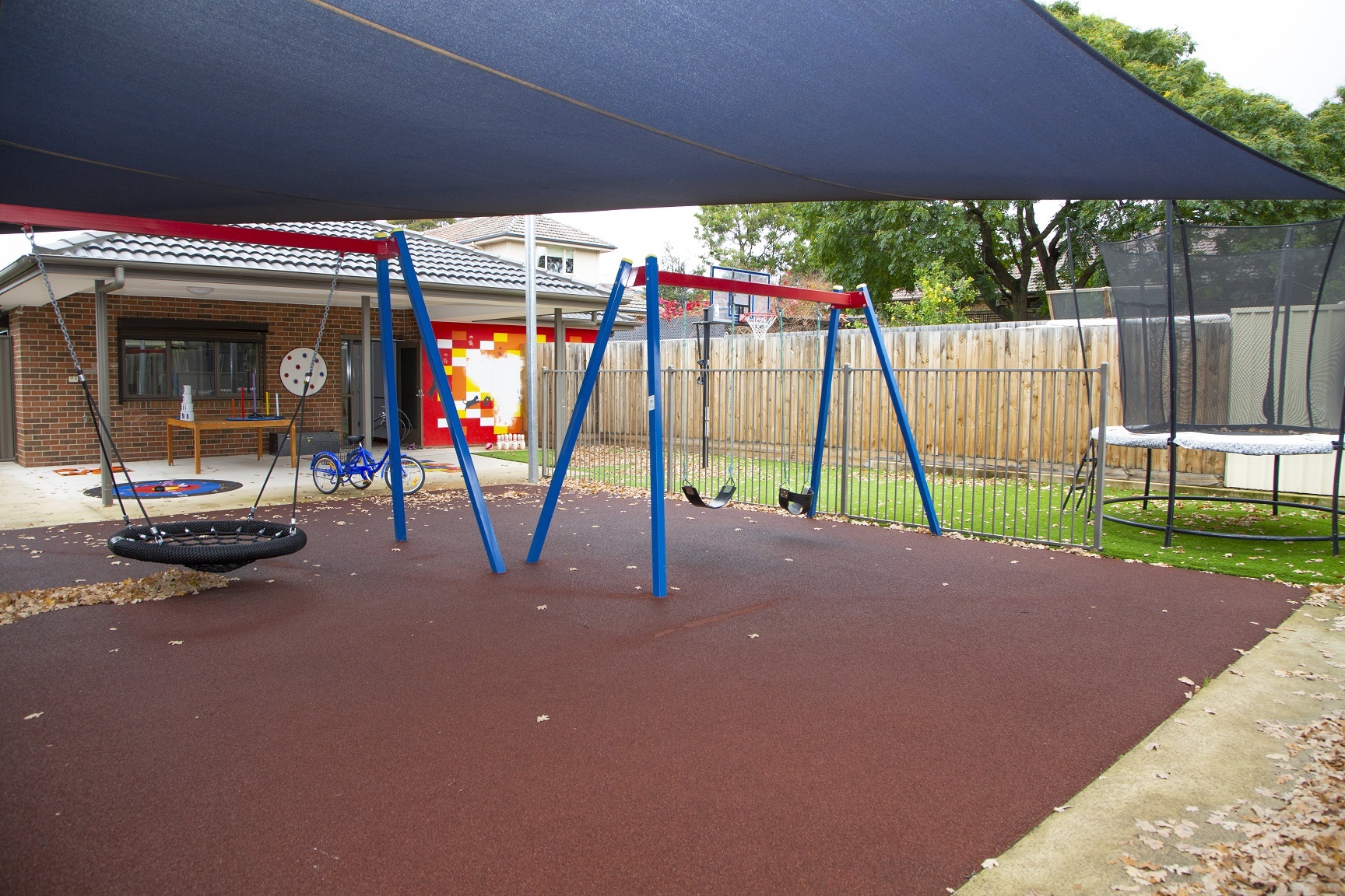 Backyard playground area