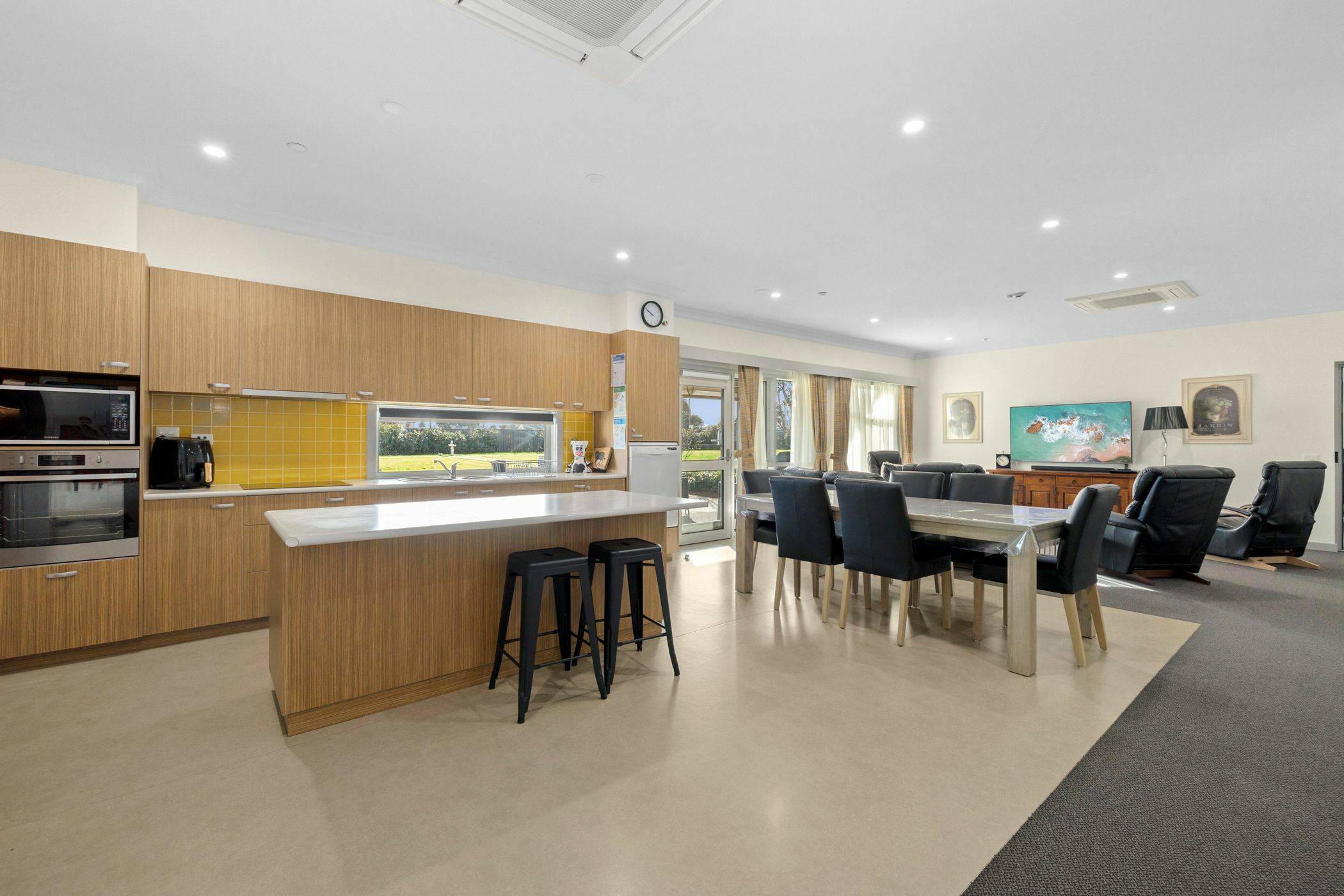 Kitchen dining and living area in SDA home in Colac